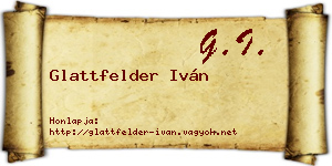 Glattfelder Iván névjegykártya